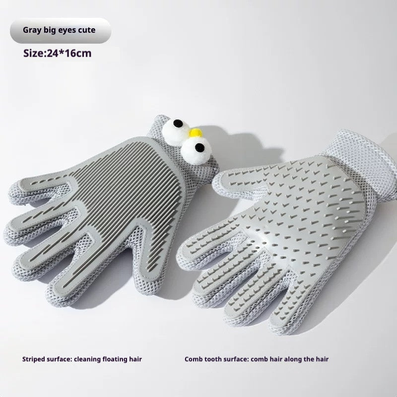 2-in-1 Pet Grooming Glove Brush