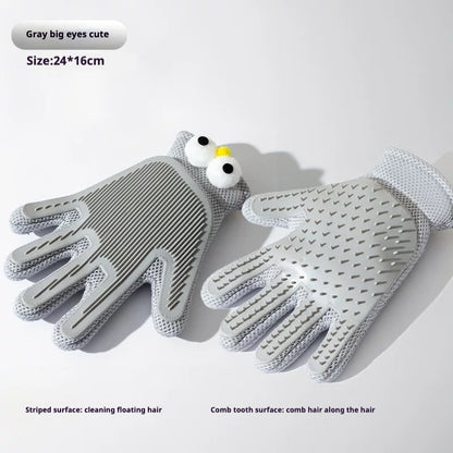 2-in-1 Pet Grooming Glove Brush
