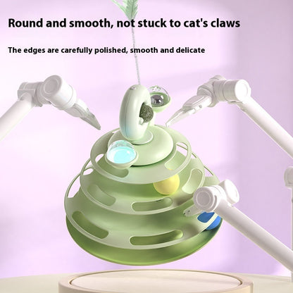 4-Tier Interactive Cat Track Tower