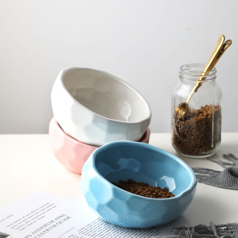 Oblique Pet Feeding Bowl – Premium Cat & Dog Dish