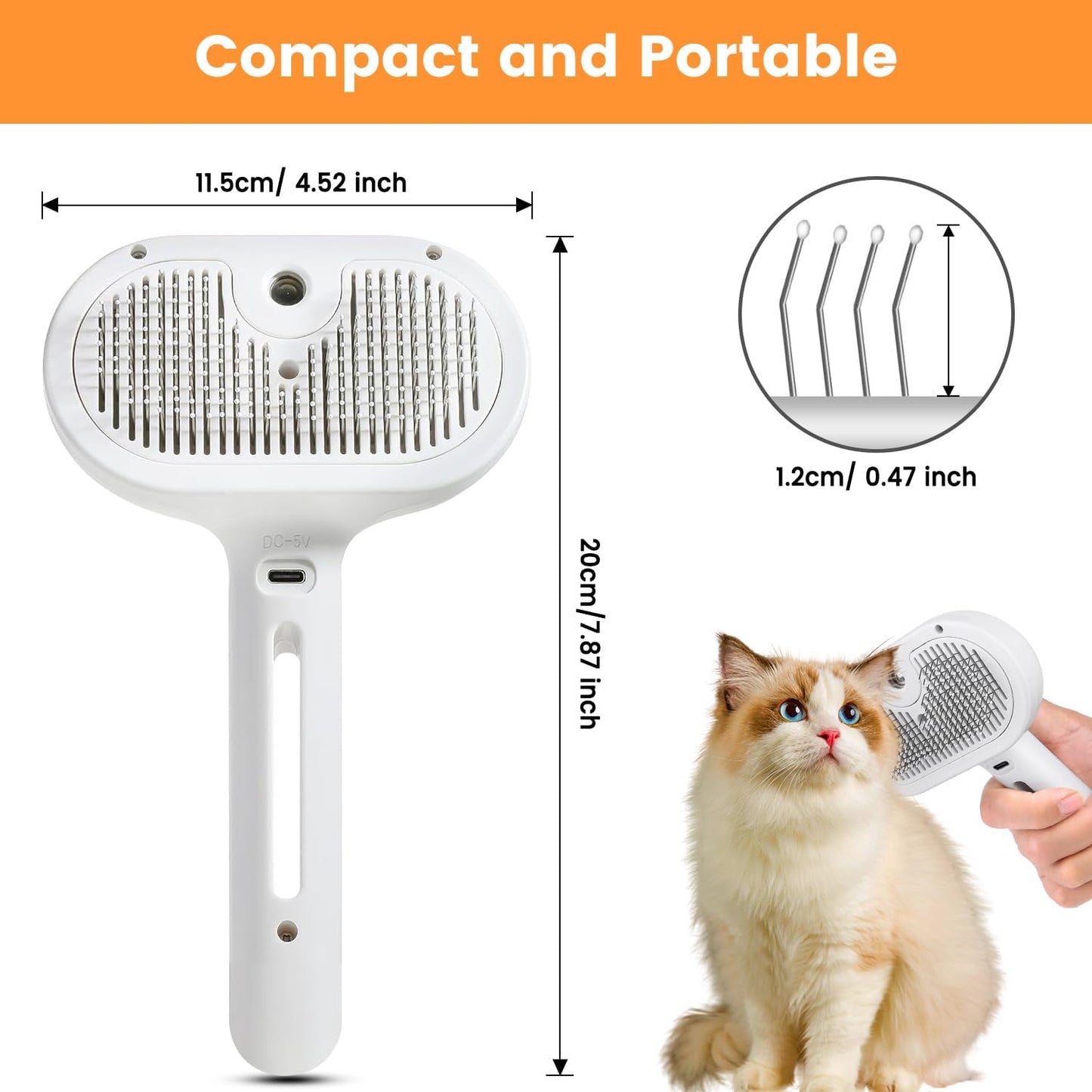 Self-Cleaning Steam Pet Brush (3-in-1)