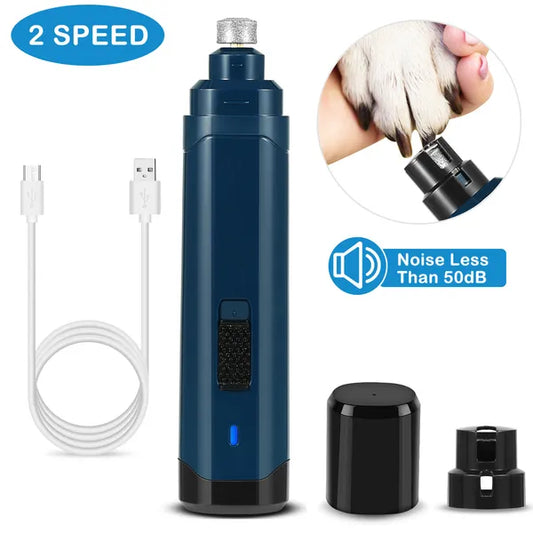 Quiet USB Rechargeable Dog Nail Grinder (2-Speed)