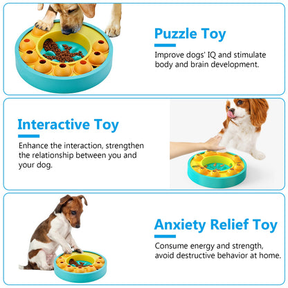 Interactive Puzzle Feeder Bowl for Dogs & Cats