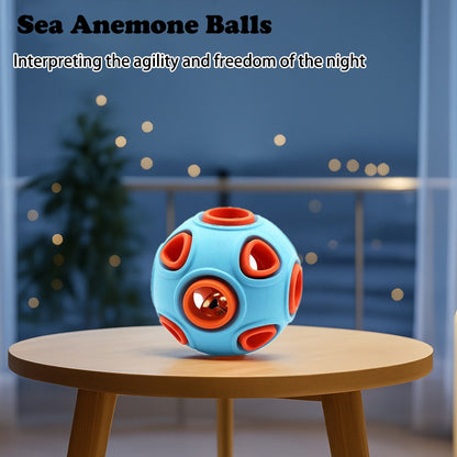Interactive Dog Bell Ball Toy (2-Pack) – Rubber Chew for Puppies & Small Dogs