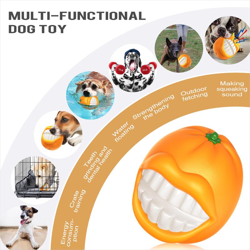 PROKEl Tough Squeaky Dog Ball – Indestructible Chew Toy for Aggressive Chewers