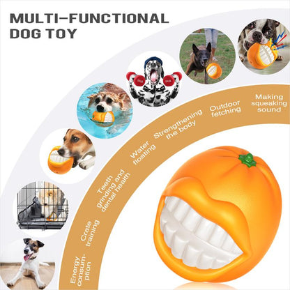 PROKEl Tough Squeaky Dog Ball – Indestructible Chew Toy for Aggressive Chewers