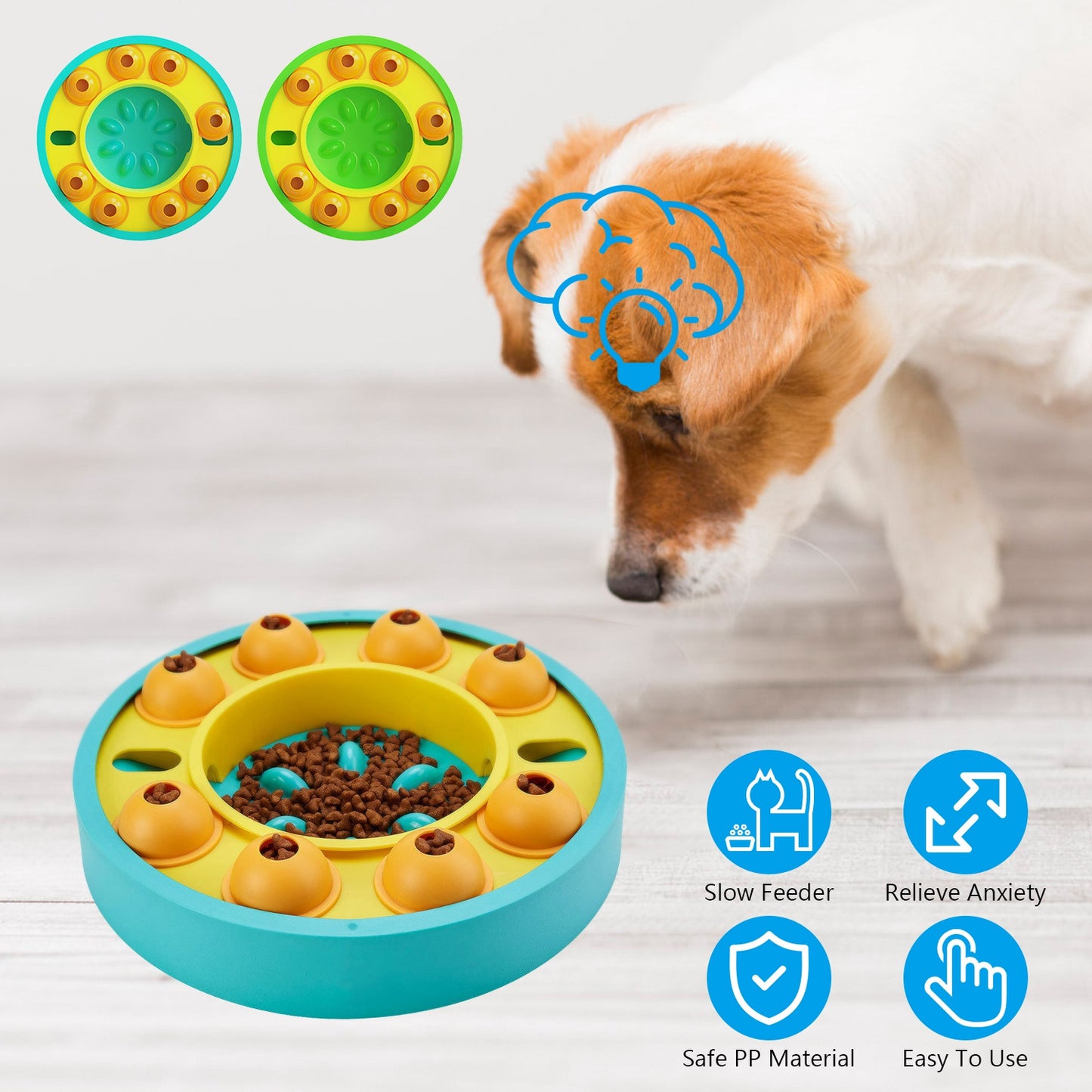 Interactive Puzzle Feeder Bowl for Dogs & Cats