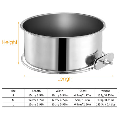 Premium Clamp-On Dog Bowl (M Size)