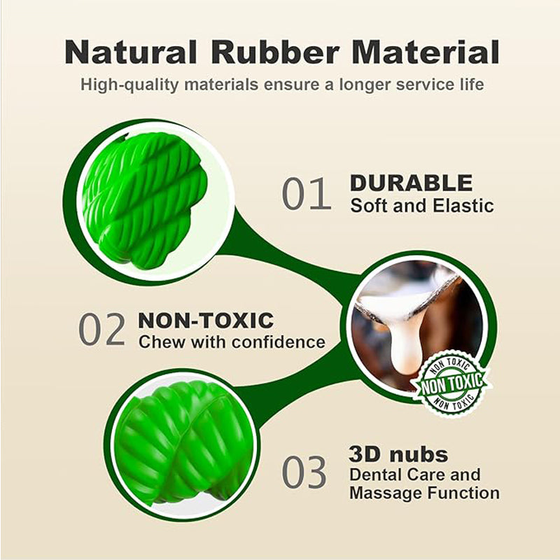 Natural Rubber Horseshoe Dog Chew Toy – For Aggressive Chewers