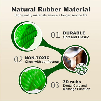 Natural Rubber Horseshoe Dog Chew Toy – For Aggressive Chewers