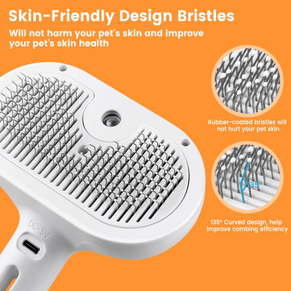 Self-Cleaning Steam Pet Brush (3-in-1)