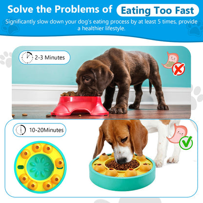 Interactive Puzzle Feeder Bowl for Dogs & Cats