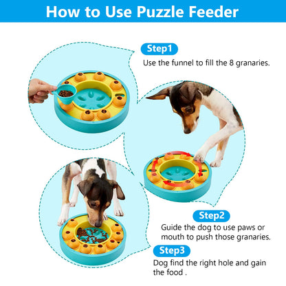 Interactive Puzzle Feeder Bowl for Dogs & Cats