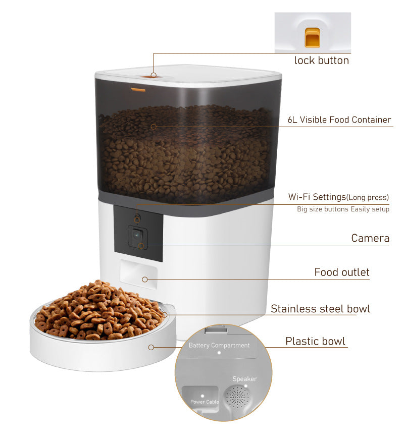Intelligent Pet Feeder with Built-in Camera & Smart Control