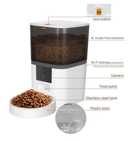 Intelligent Pet Feeder with Built-in Camera & Smart Control