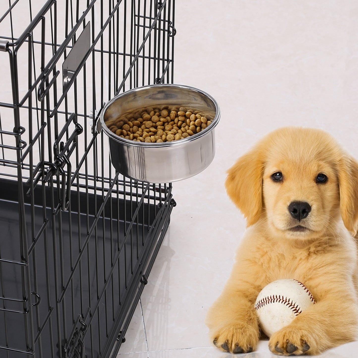 Premium Clamp-On Dog Bowl (M Size)