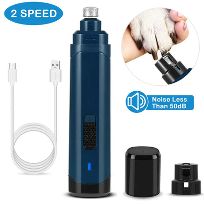 Quiet USB Rechargeable Dog Nail Grinder (2-Speed)