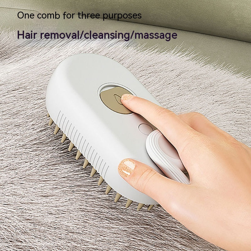 3-in-1 Steam Grooming Brush for Cats & Dogs