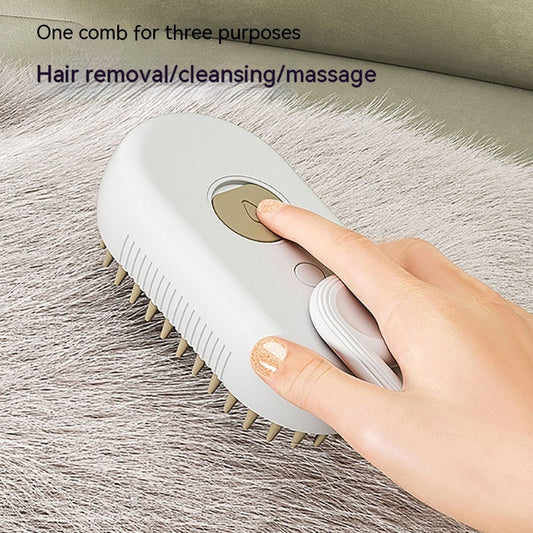 3-in-1 Steam Grooming Brush for Cats & Dogs