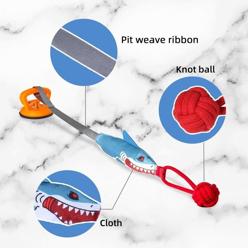 Shark Suction Tug Toy for Dogs & Cats