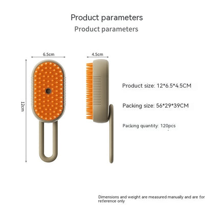 3-in-1 Steam Grooming Brush for Cats & Dogs