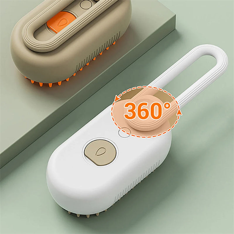 3-in-1 Steam Grooming Brush for Cats & Dogs