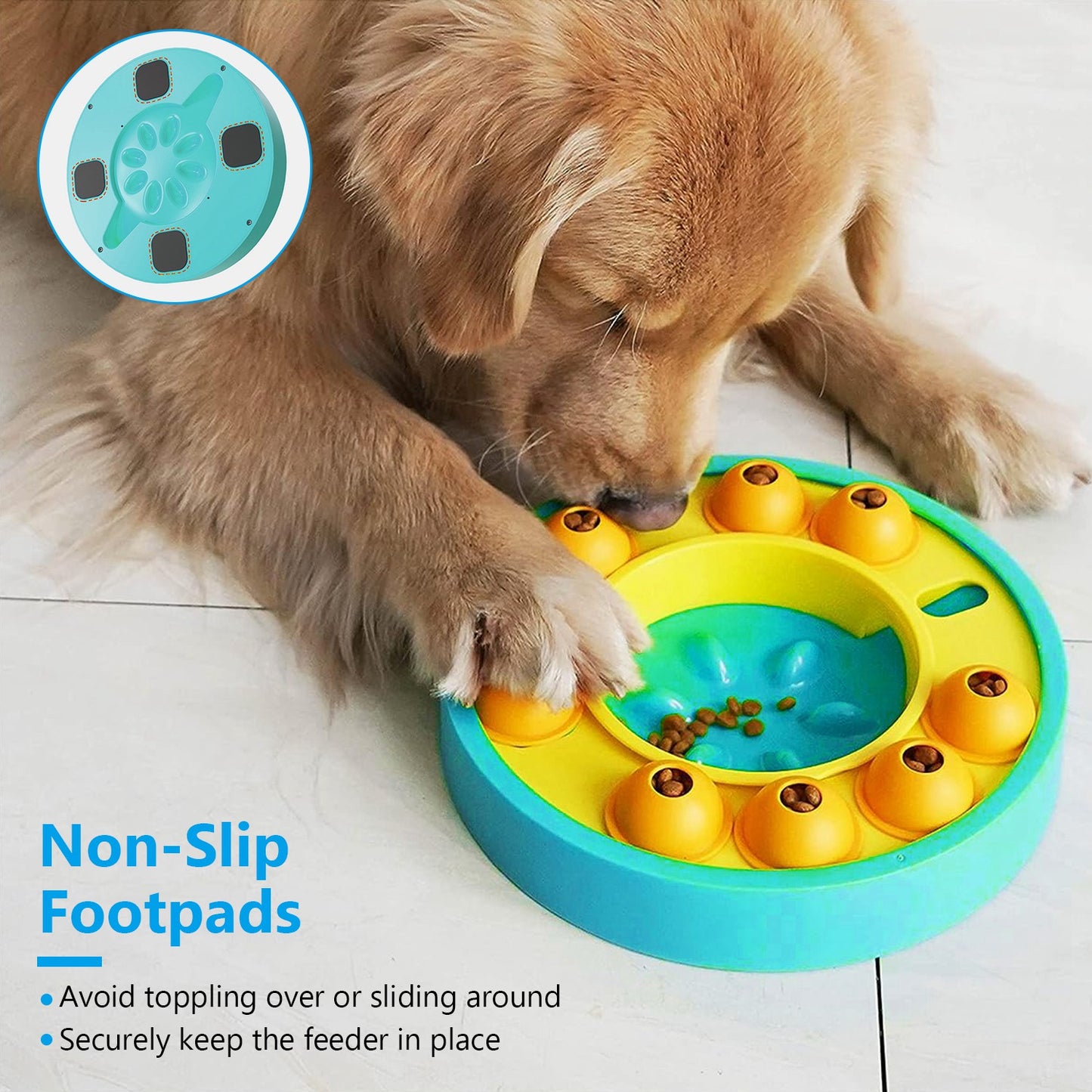 Interactive Puzzle Feeder Bowl for Dogs & Cats