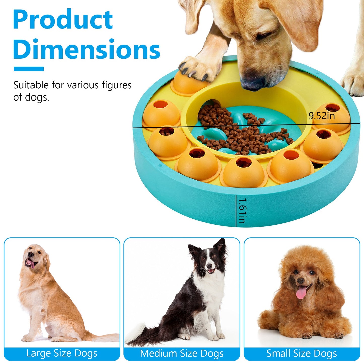 Interactive Puzzle Feeder Bowl for Dogs & Cats